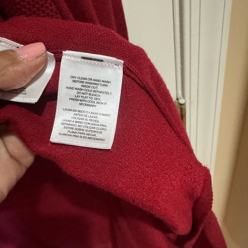 Anne Klein Burgundy Open Front Sweater Size M - Picture 5 of 7